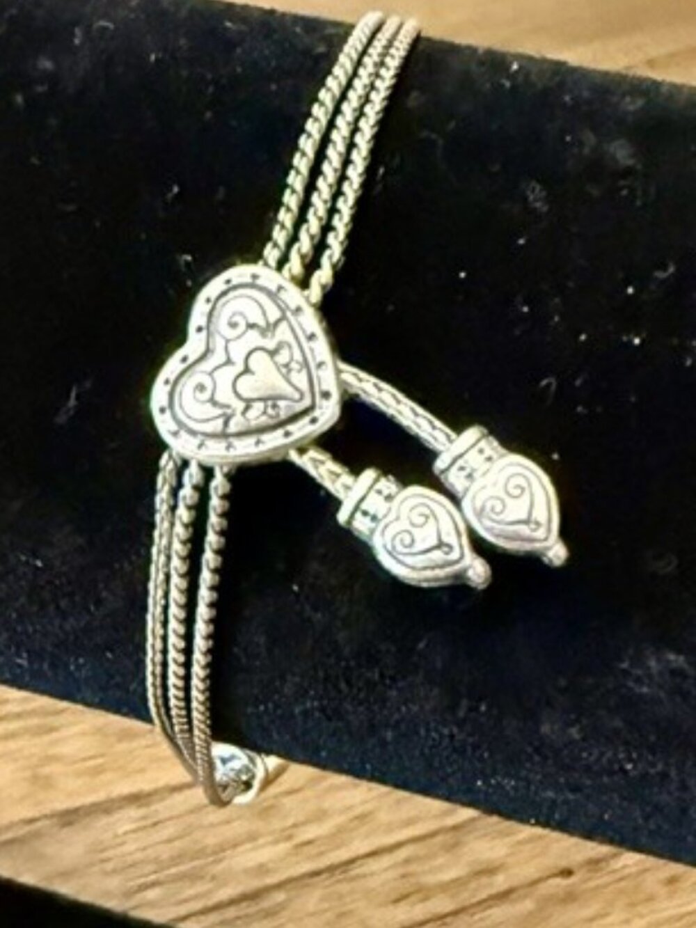 BRIGHTON "Eliza" Triple Strand Heart Bracelet